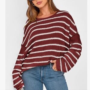 NWT BTFBM Womens Striped Knit Sweater Size XL